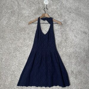 Lily Pulitzer Ross Dress - Navy Blue Charleston Eyelet -‎ Size 00